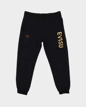 00s Y2K Evisu Black Tracksuit Bottoms - M