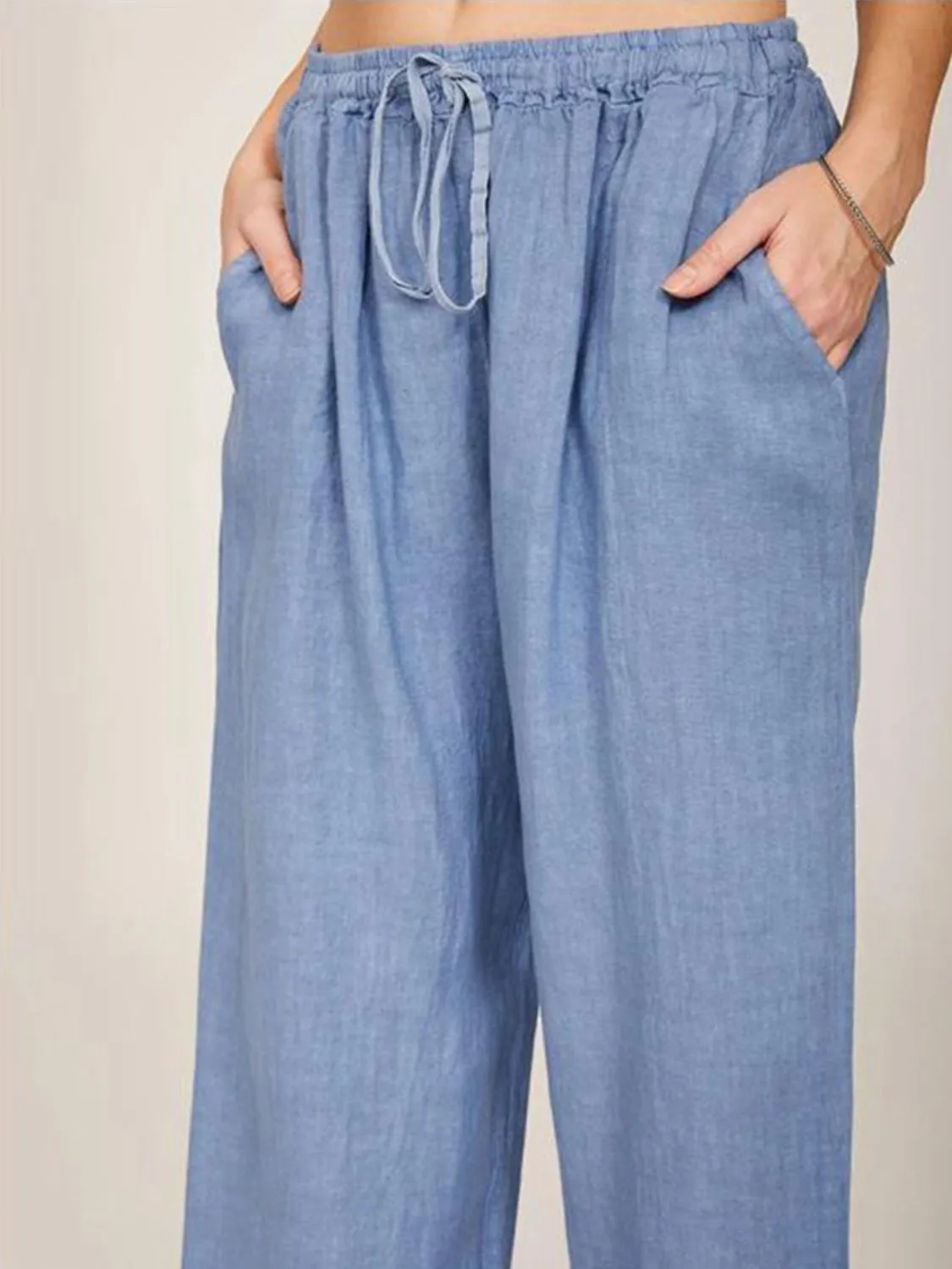 4 Loose Fit Tie Waist Pants (S - 3X)