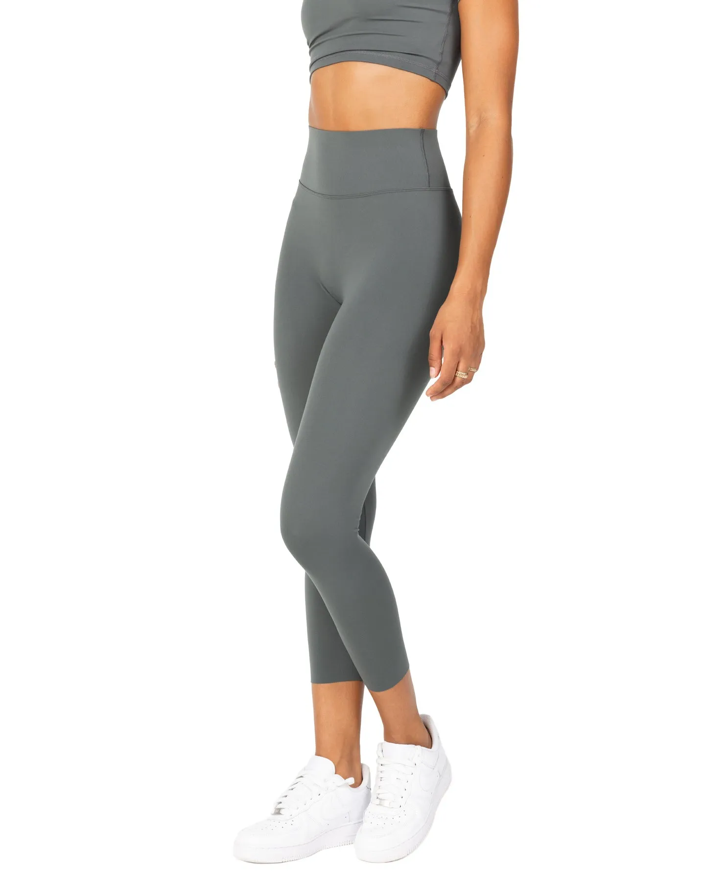 7/8 Aura Bonded Leggings - Cloud Grey