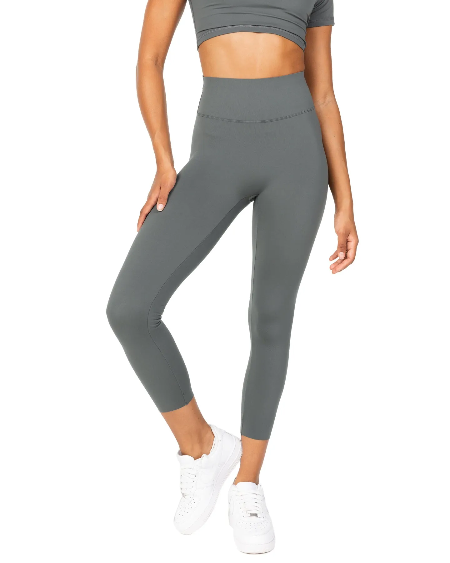 7/8 Aura Bonded Leggings - Cloud Grey