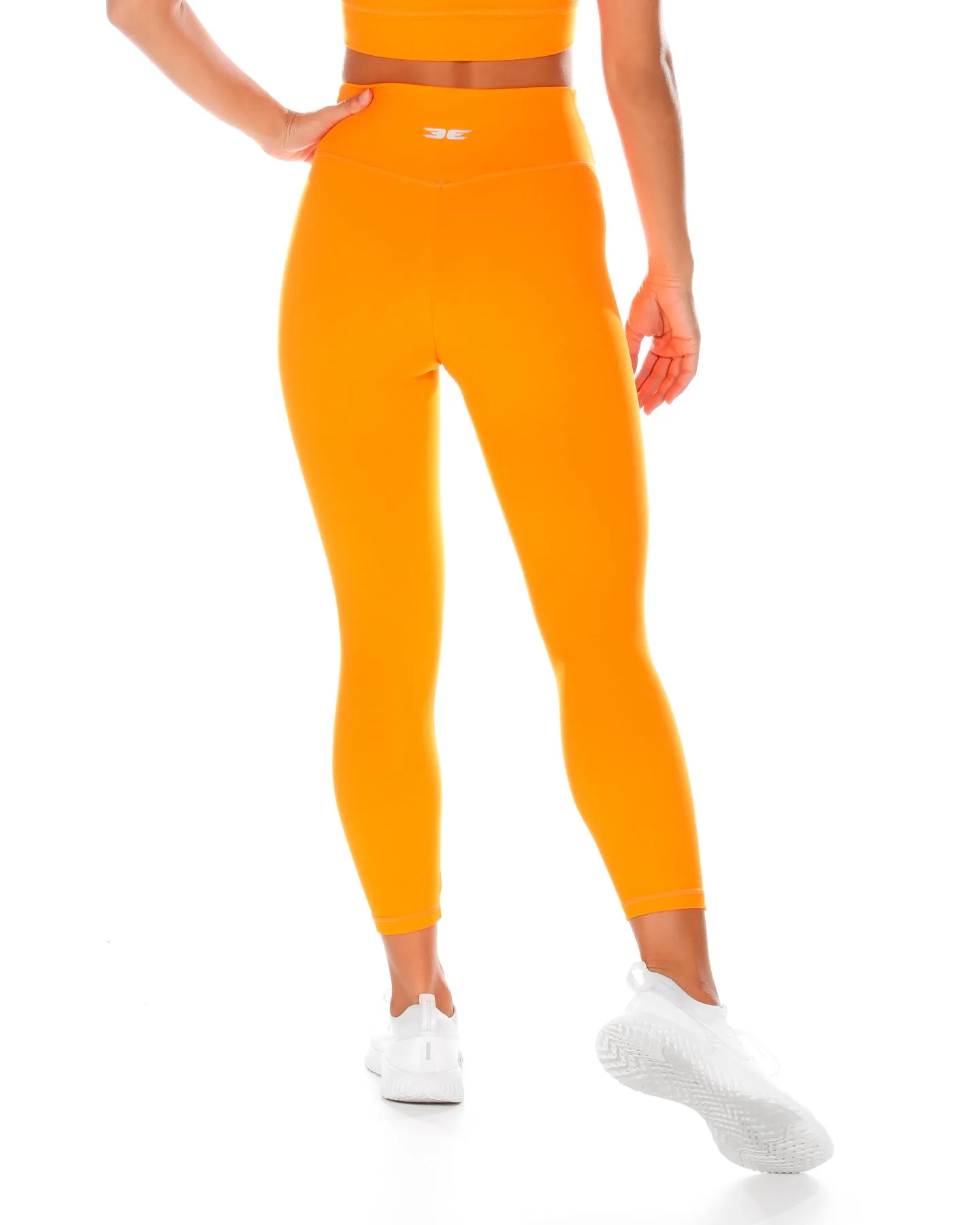 7/8 Cross Over Leggings - Bright Orange