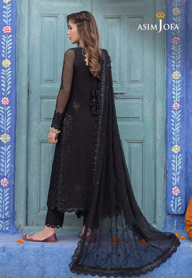 Abresham by Asim Jofa Embroidered Chiffon Unstitched 3Pc Suit AJAB-04