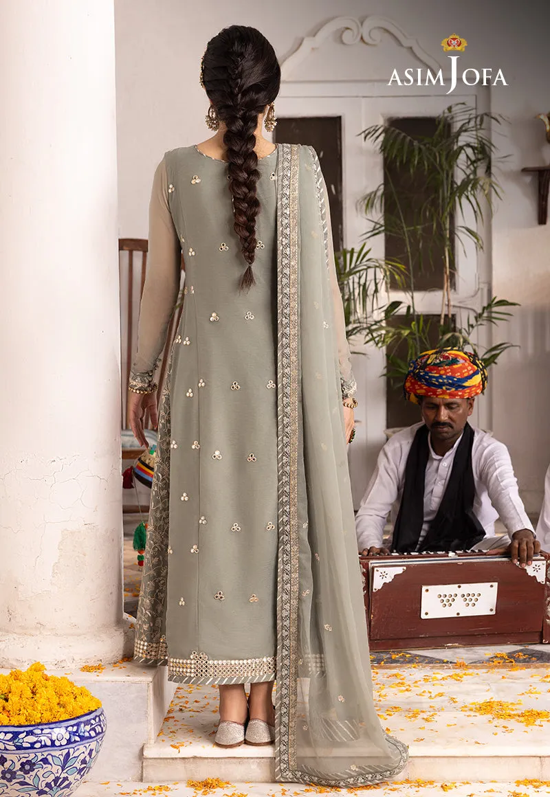 Abresham by Asim Jofa Embroidered Chiffon Unstitched 3Pc Suit AJAB-15