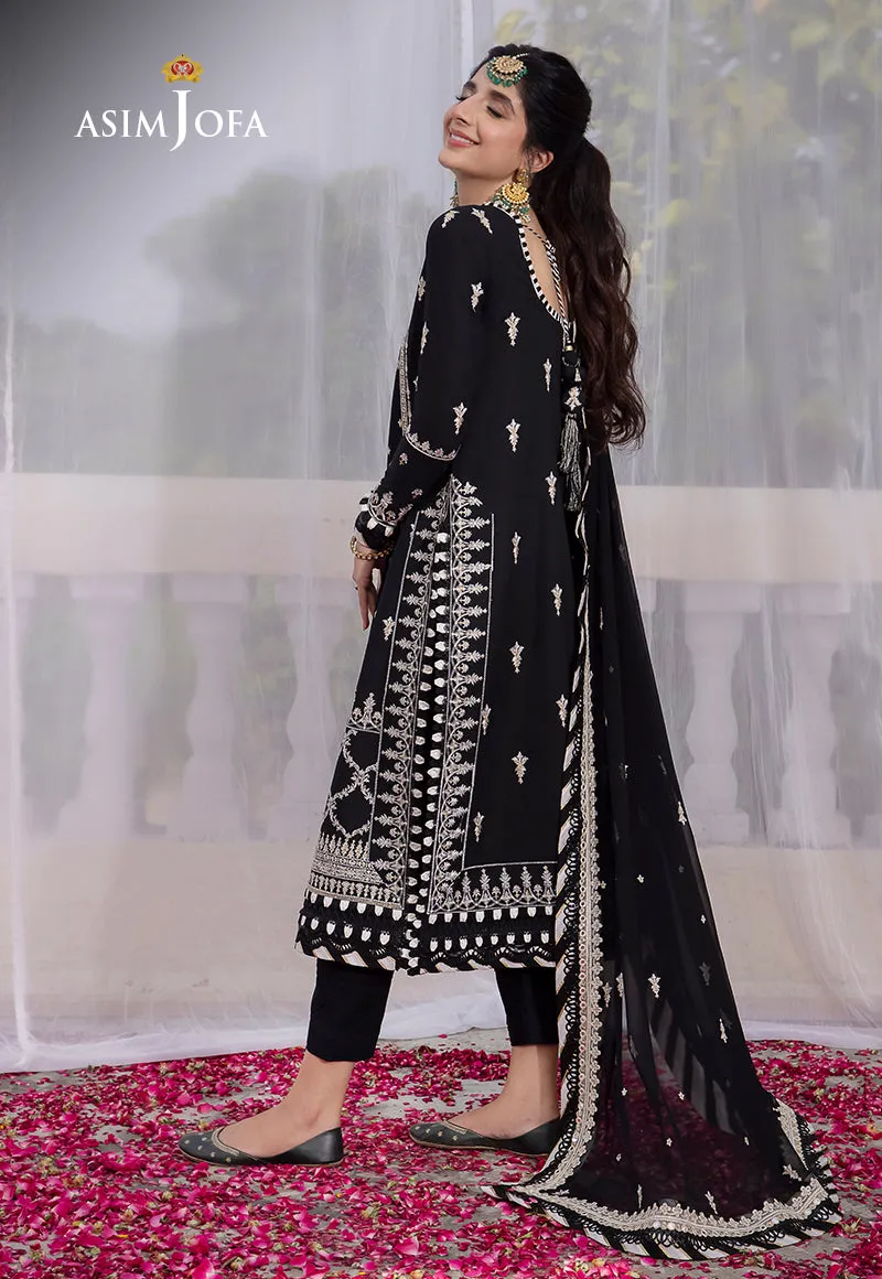 Abresham by Asim Jofa Embroidery Lawn Silk Unstitched 3Pc Suit AJAB-01