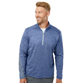 adidas Men's Brushed Terry Heathered Quarter-Zip Pullover