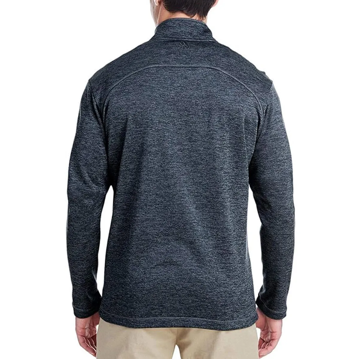 adidas Men's Brushed Terry Heathered Quarter-Zip Pullover