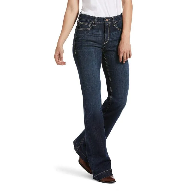 Ariat Women's High Rise Slim Trouser Ella Wide Leg Jeans 10032550