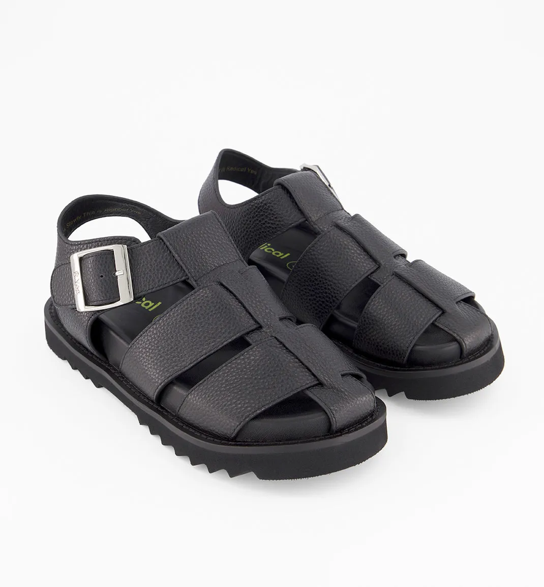 Arkestra 2.0 Fisherman Sandal Tumbled Leather | Black