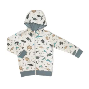 Bamboo Fleece Zip Hoodie (Dino Delight Print)