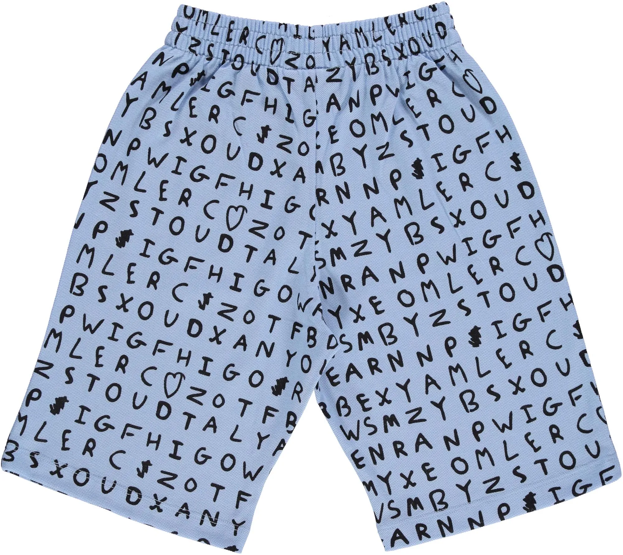 BEAU LOVES  Open Swimming Blue Alphabet Shorts