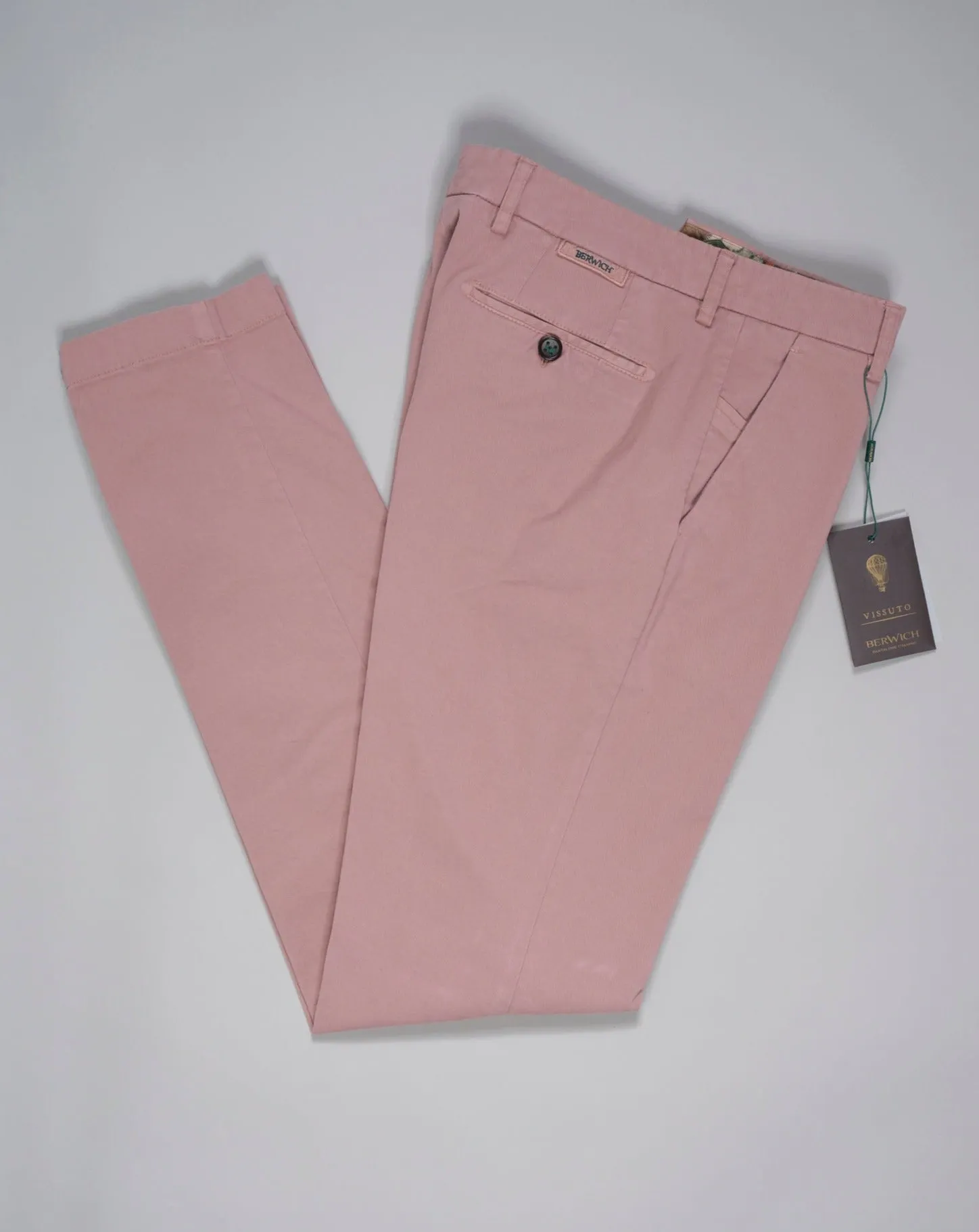 Berwich Morello Garment Dyed Chinos / Cipria