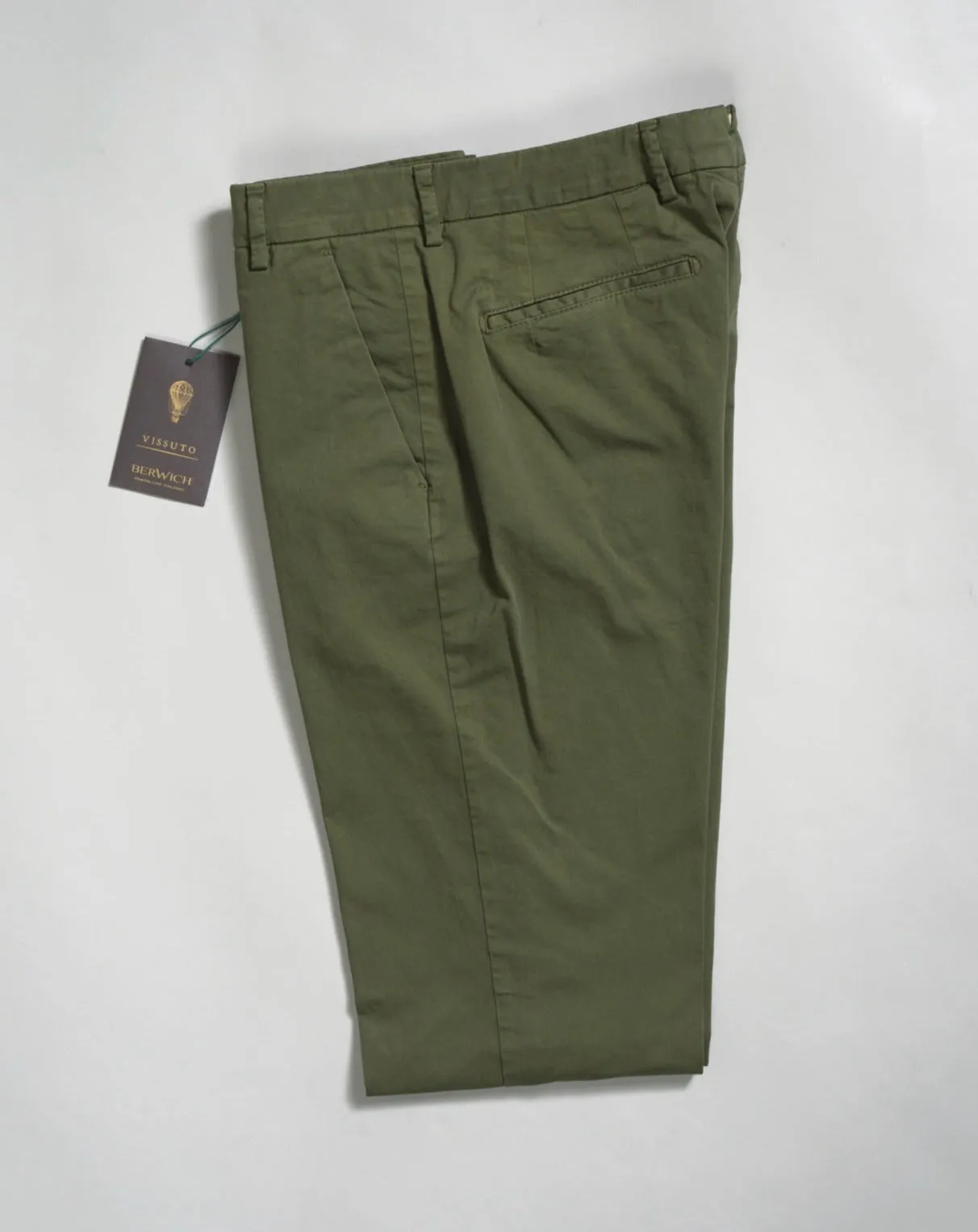 Berwich Morello Garment Dyed Chinos / Militare