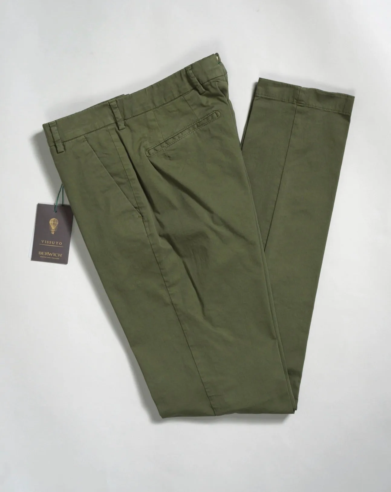 Berwich Morello Garment Dyed Chinos / Militare