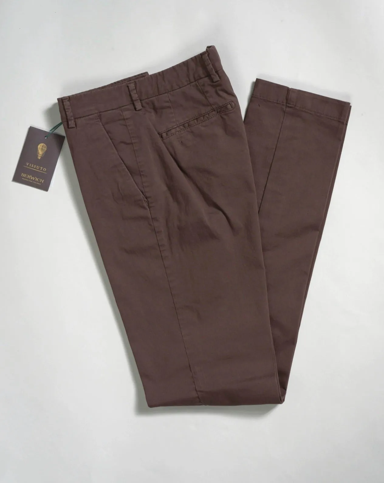 Berwich Morello Garment Dyed Chinos / Moro