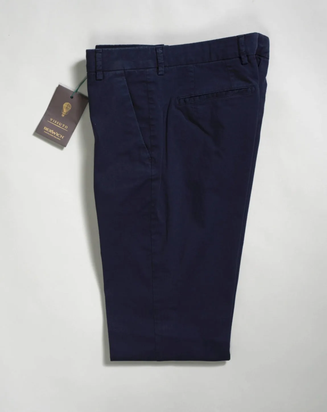 Berwich Morello Garment Dyed Chinos / Navy