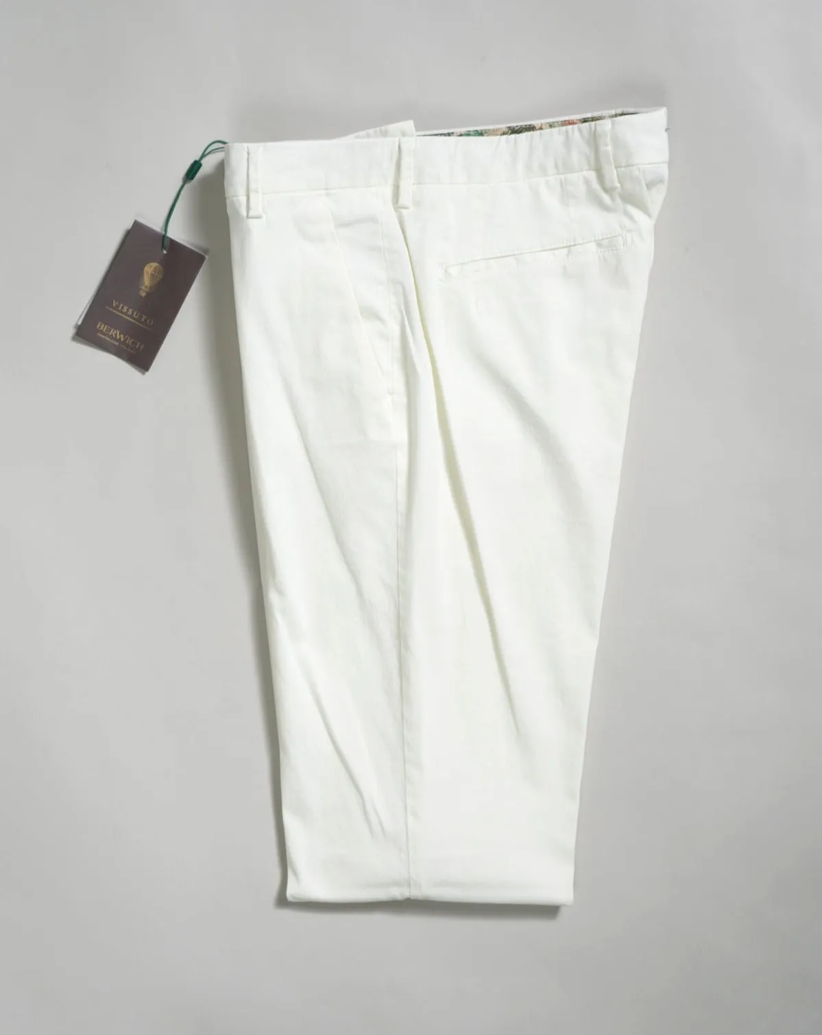 Berwich Morello Garment Dyed Chinos / Panna