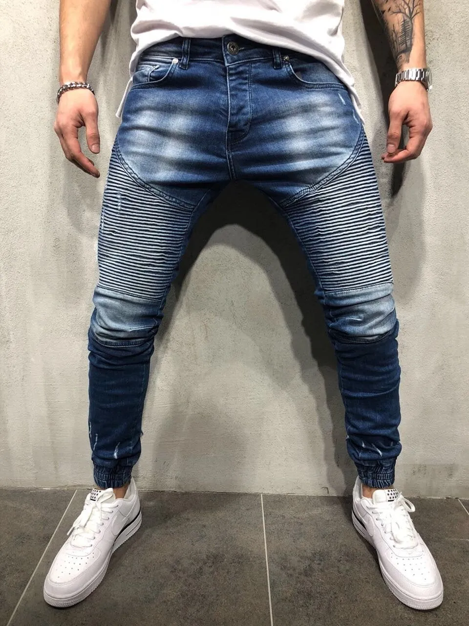 Biker Jogger Jeans A30 Streetwear Denim Jeans