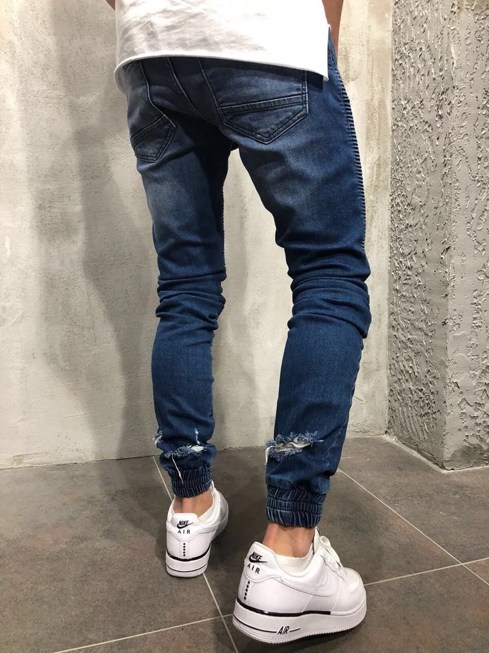 Biker Jogger Jeans A30 Streetwear Denim Jeans