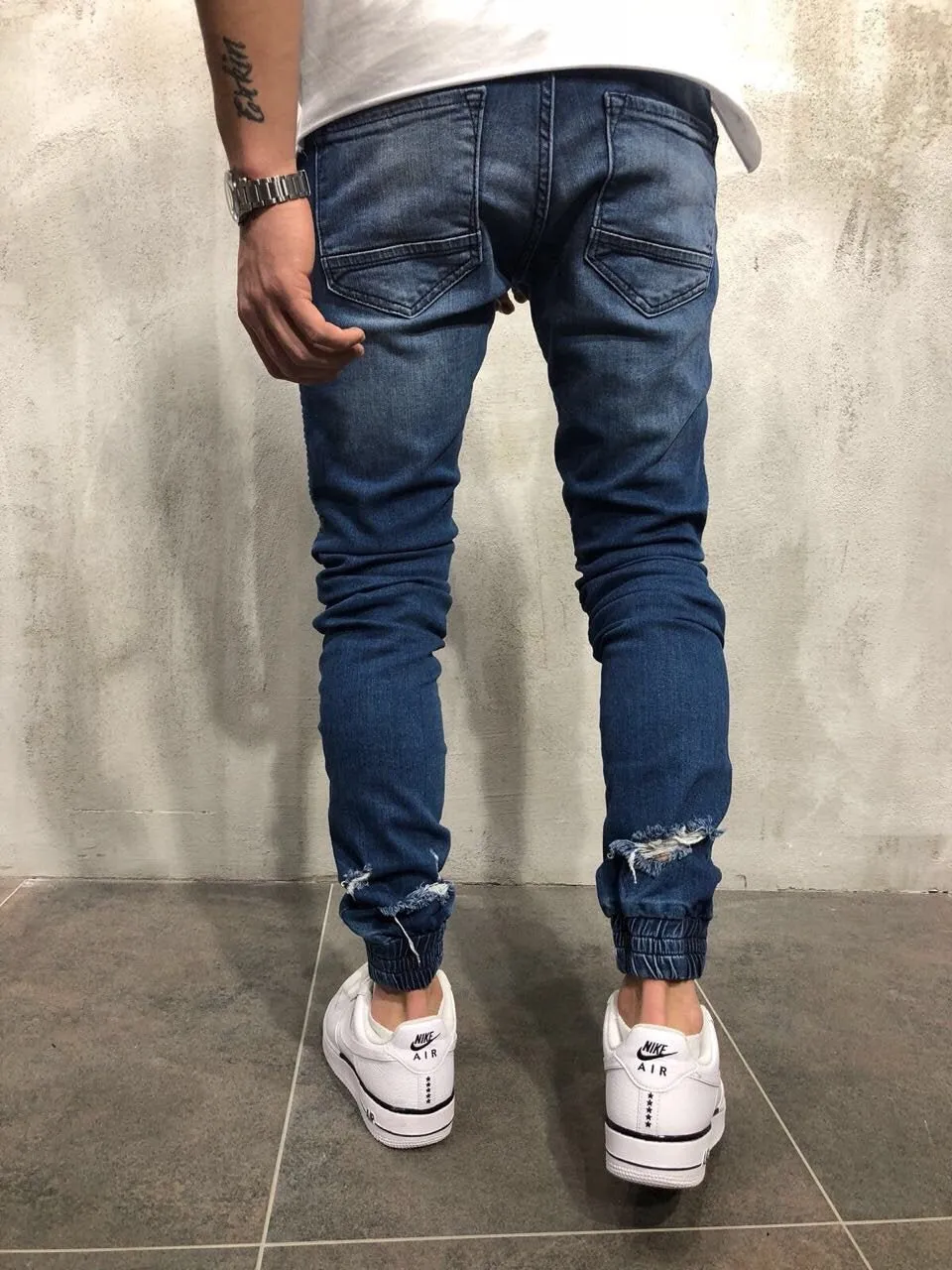 Biker Jogger Jeans A30 Streetwear Denim Jeans