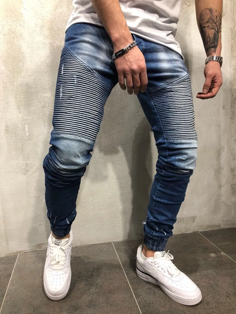 Biker Jogger Jeans A30 Streetwear Denim Jeans