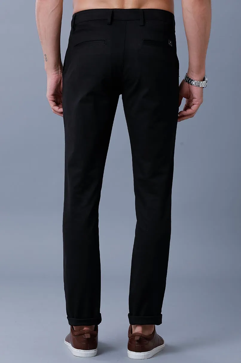 BLACK - 2 way stretch - COTTON PANT