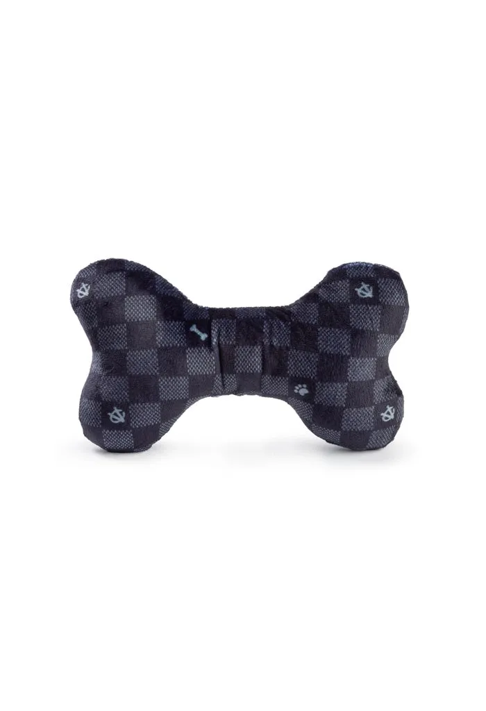 Black Checker Chewy Vuiton Bone-Large