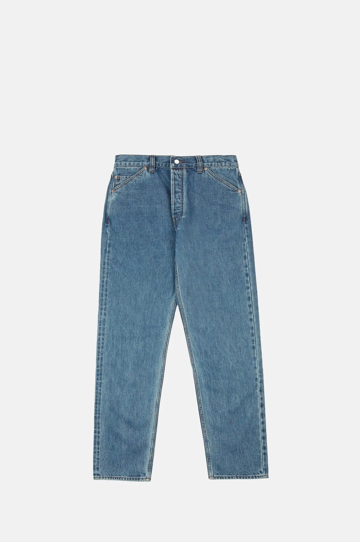 Bleach Wash Japanese Selvedge Denim Five-Pocket Jeans