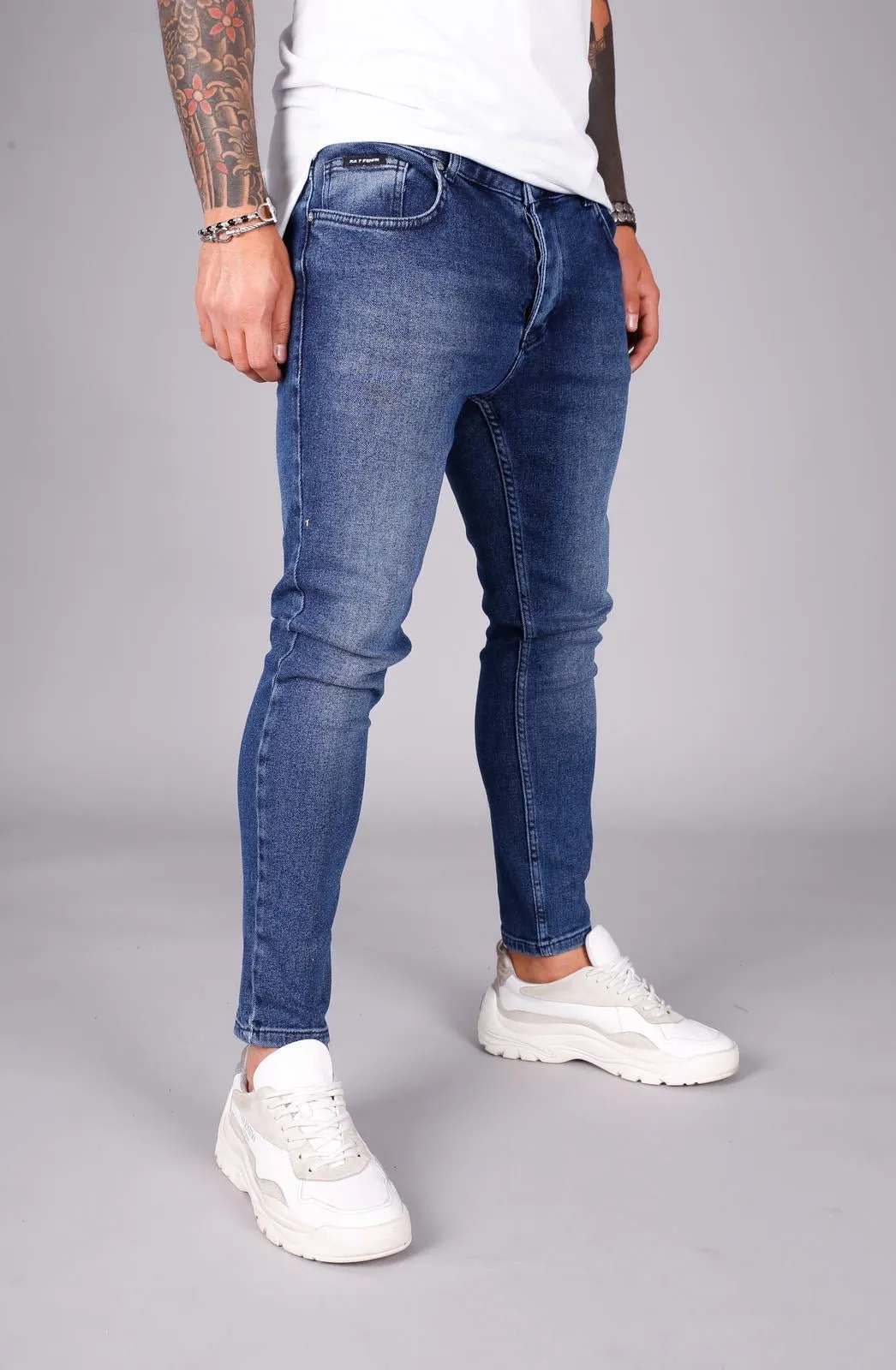 Blue Skinny Fit Jeans  BI-033 Streetwear Jeans