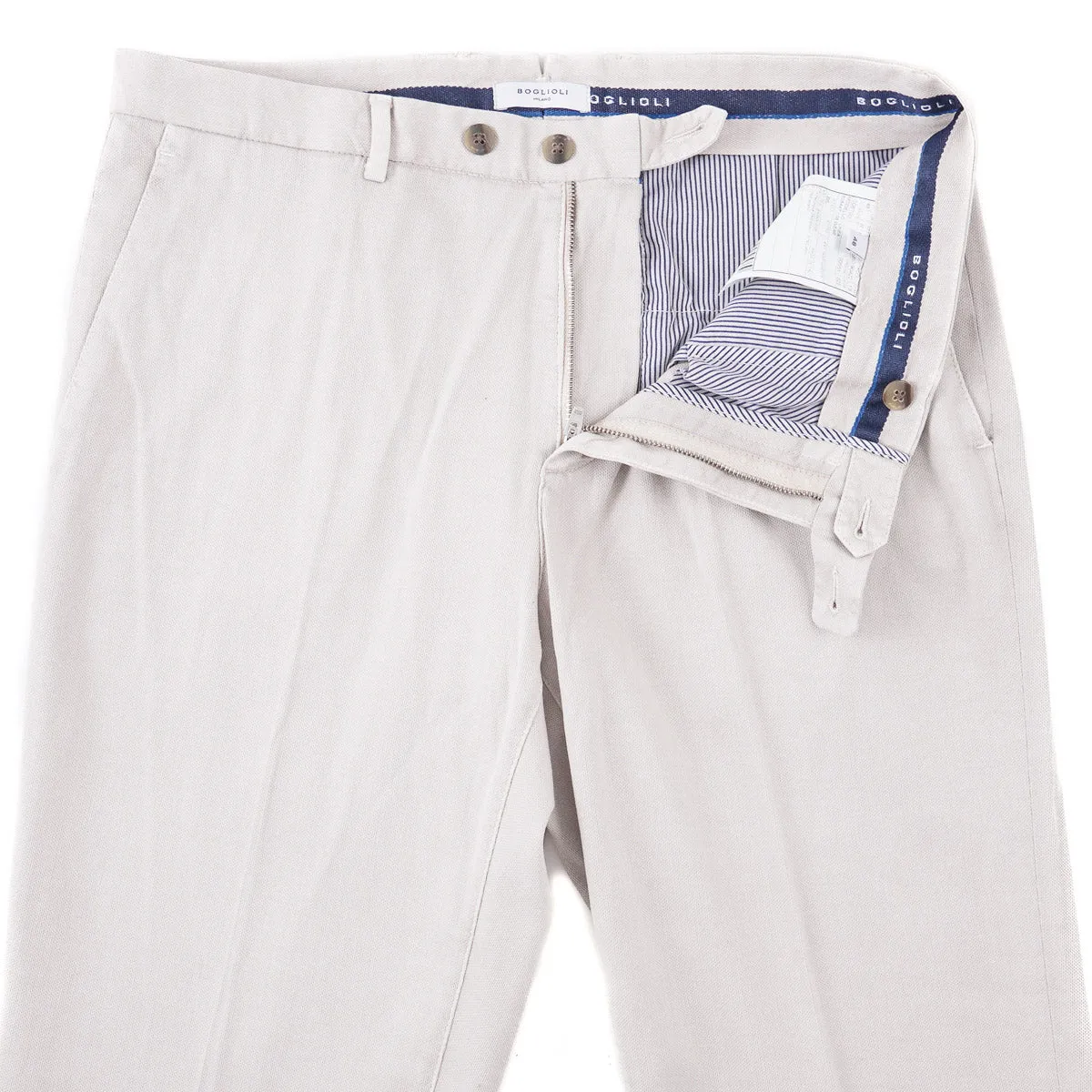 Boglioli Tailored-Fit Woven Cotton Pants