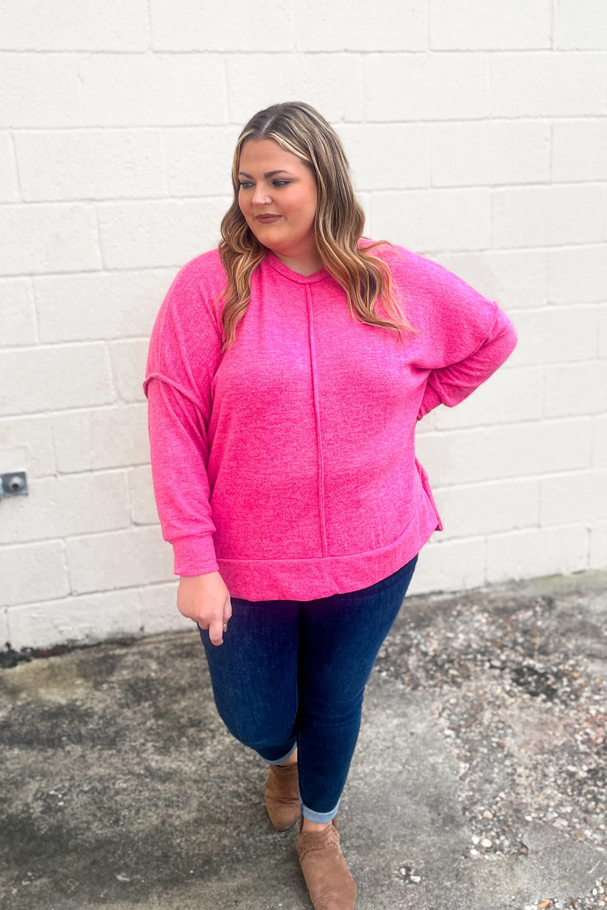 Bowen Sweater, Fuchsia