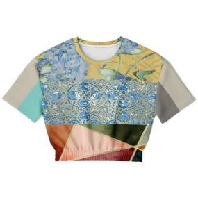 Calico Esplanade Short Sleeve Cropped Eco-Poly Sweater