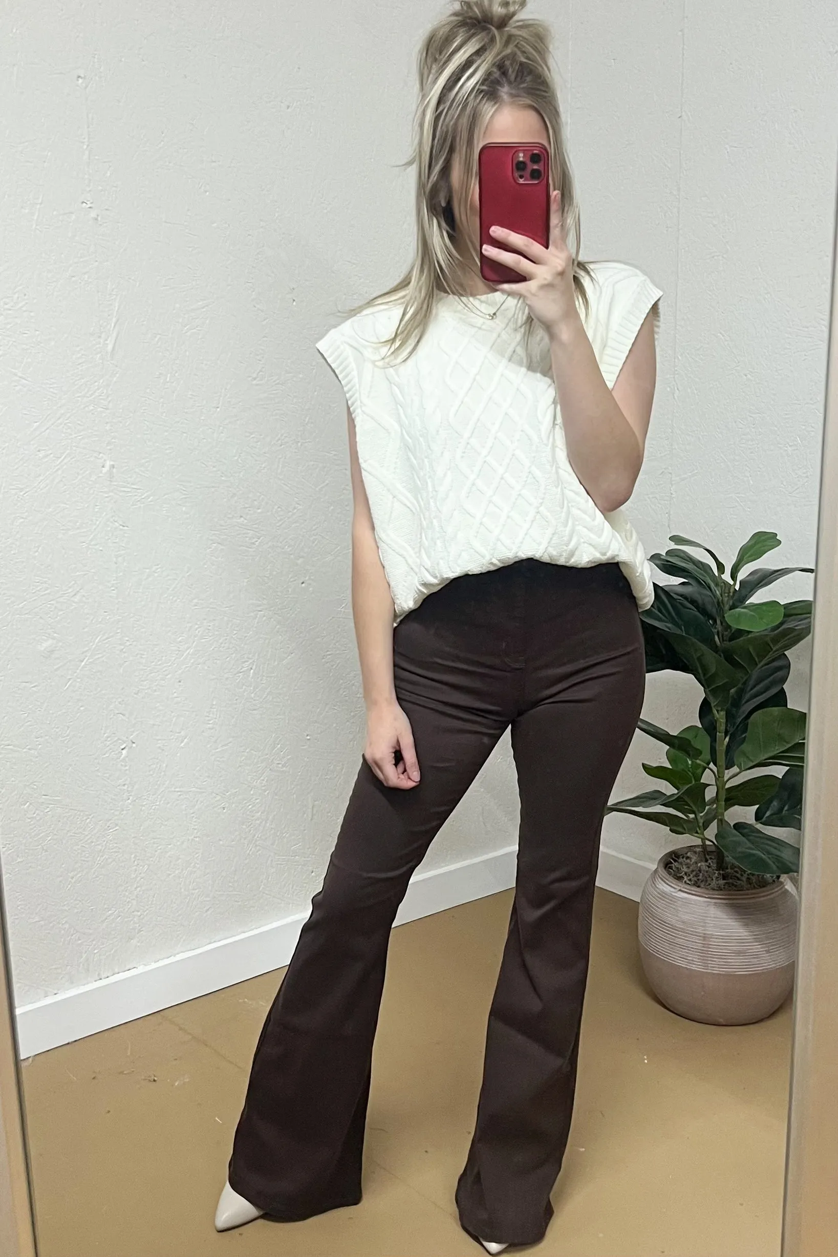 Cello Brown Flared Pants