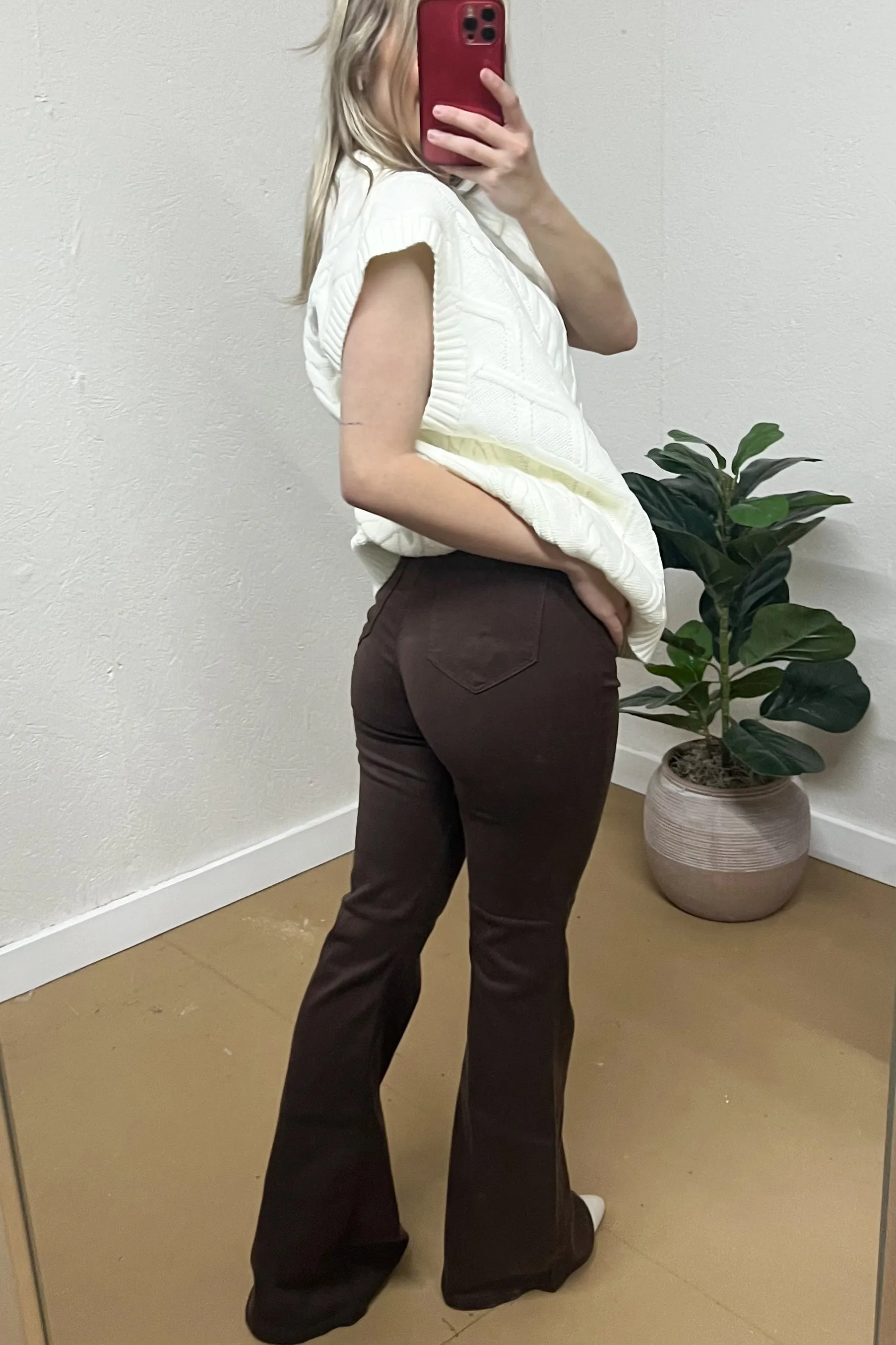 Cello Brown Flared Pants