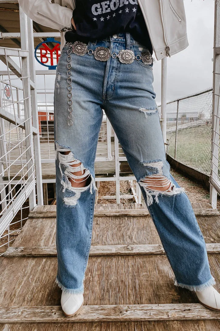 Cello High Rise Destroyed Dad Jean | FINAL SALE