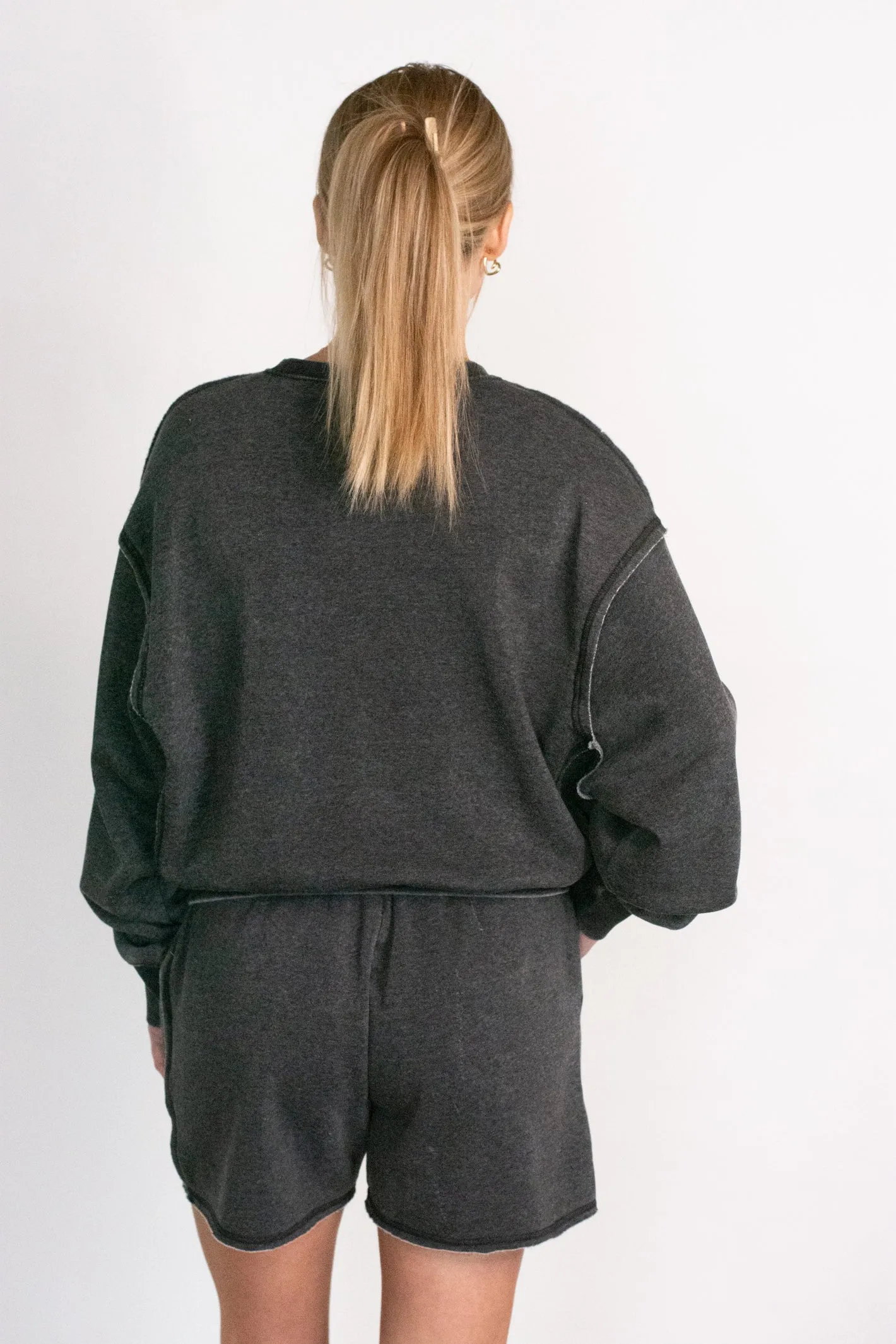 Comfy Perfection Black Sweatshirt Top