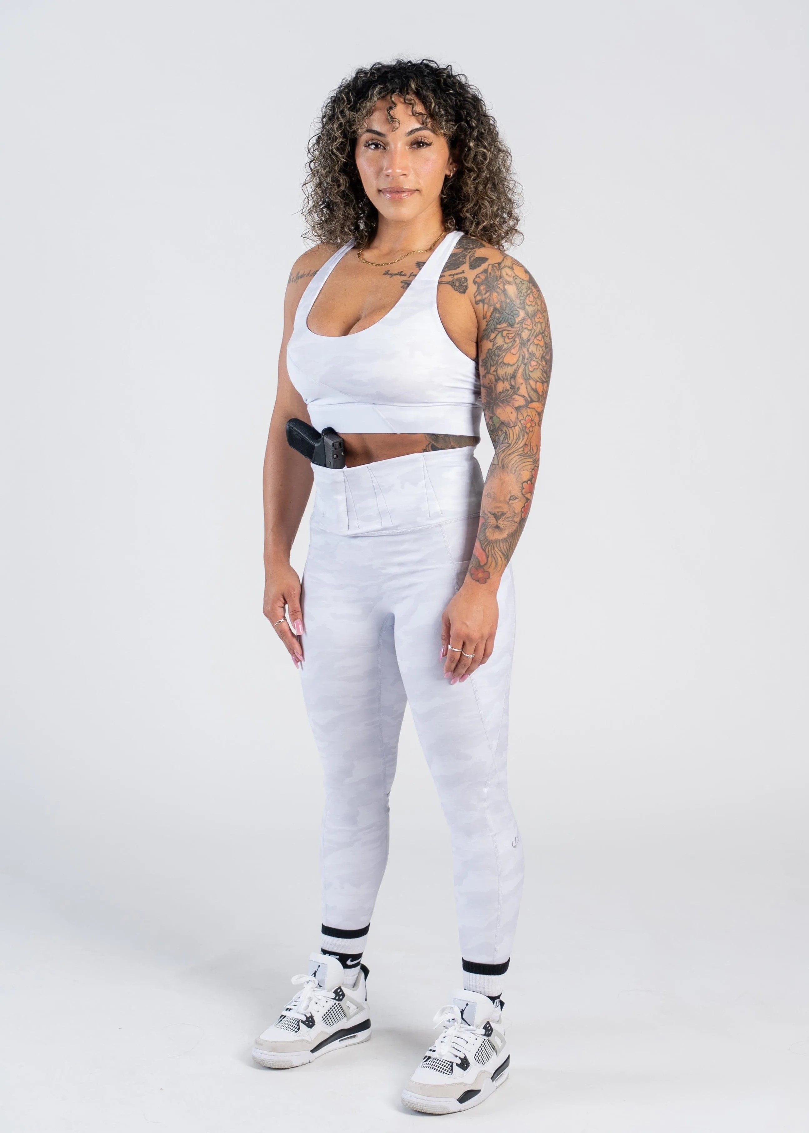 Concealed Carry Leggings With Pockets | Snow Camo