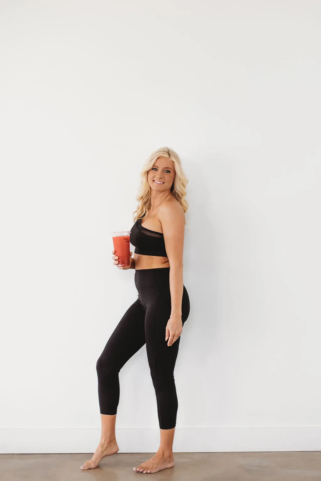 Don't Mesh With Me- {One Shoulder Sports Bra OR Leggings} Black Workout Set