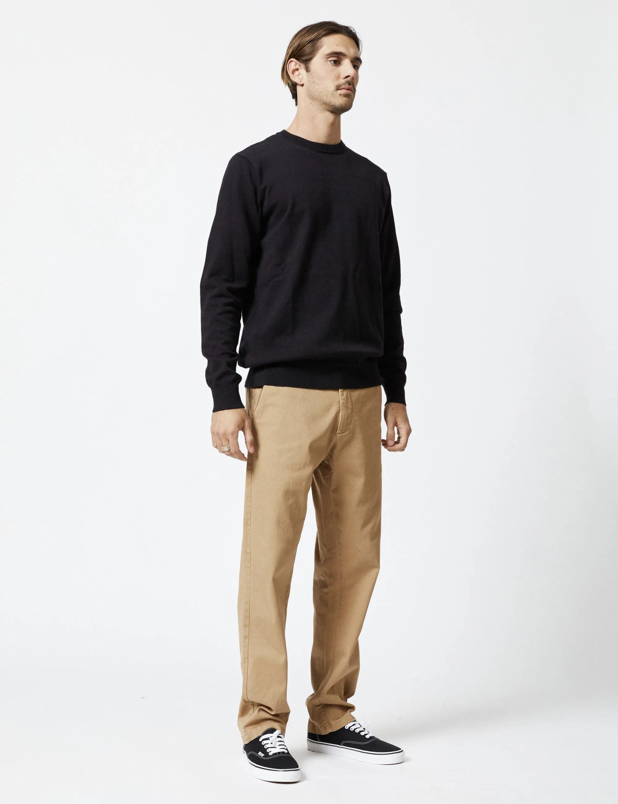 Everyday Wool Crew Knit - Black