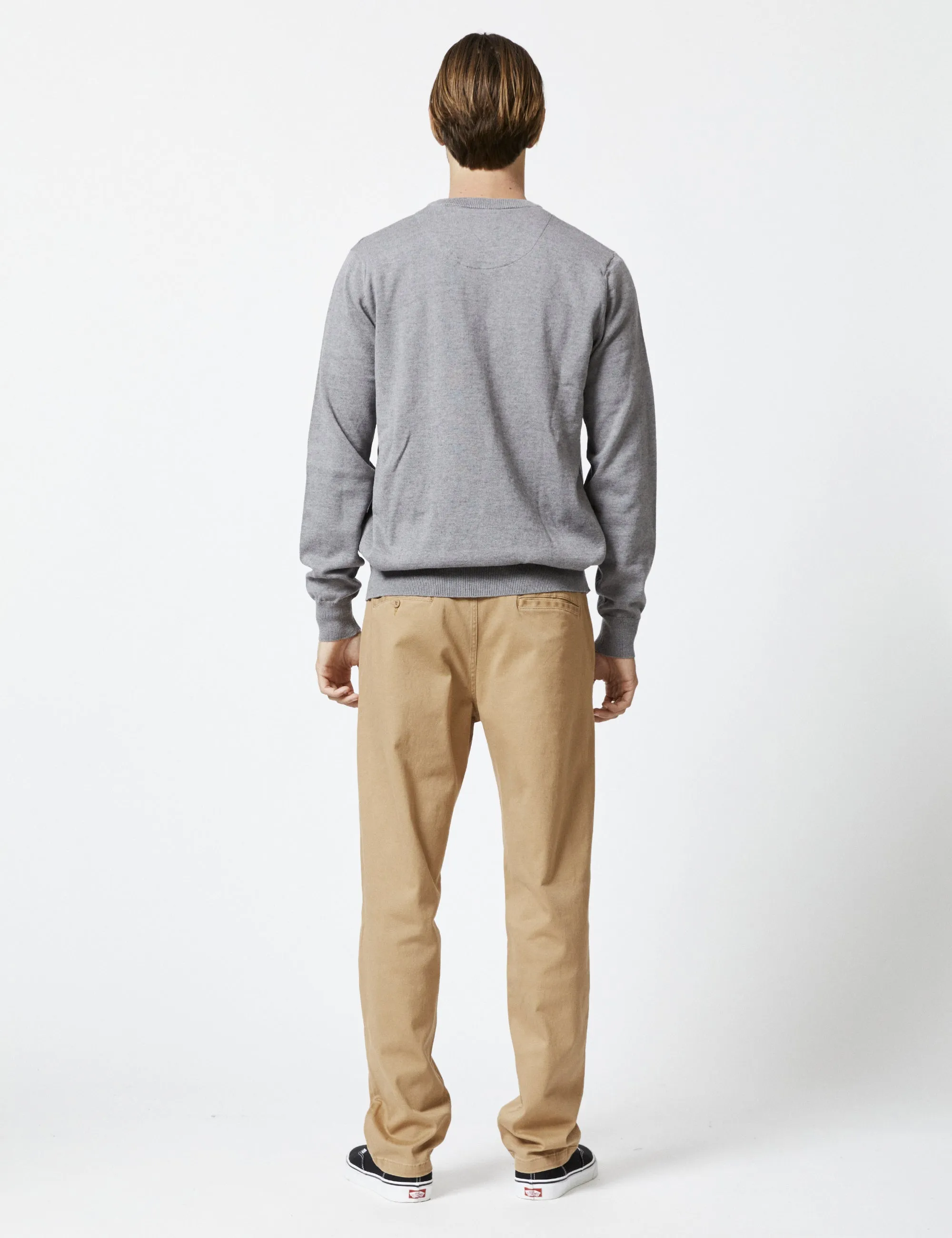 Everyday Wool Crew Knit - Grey Marle