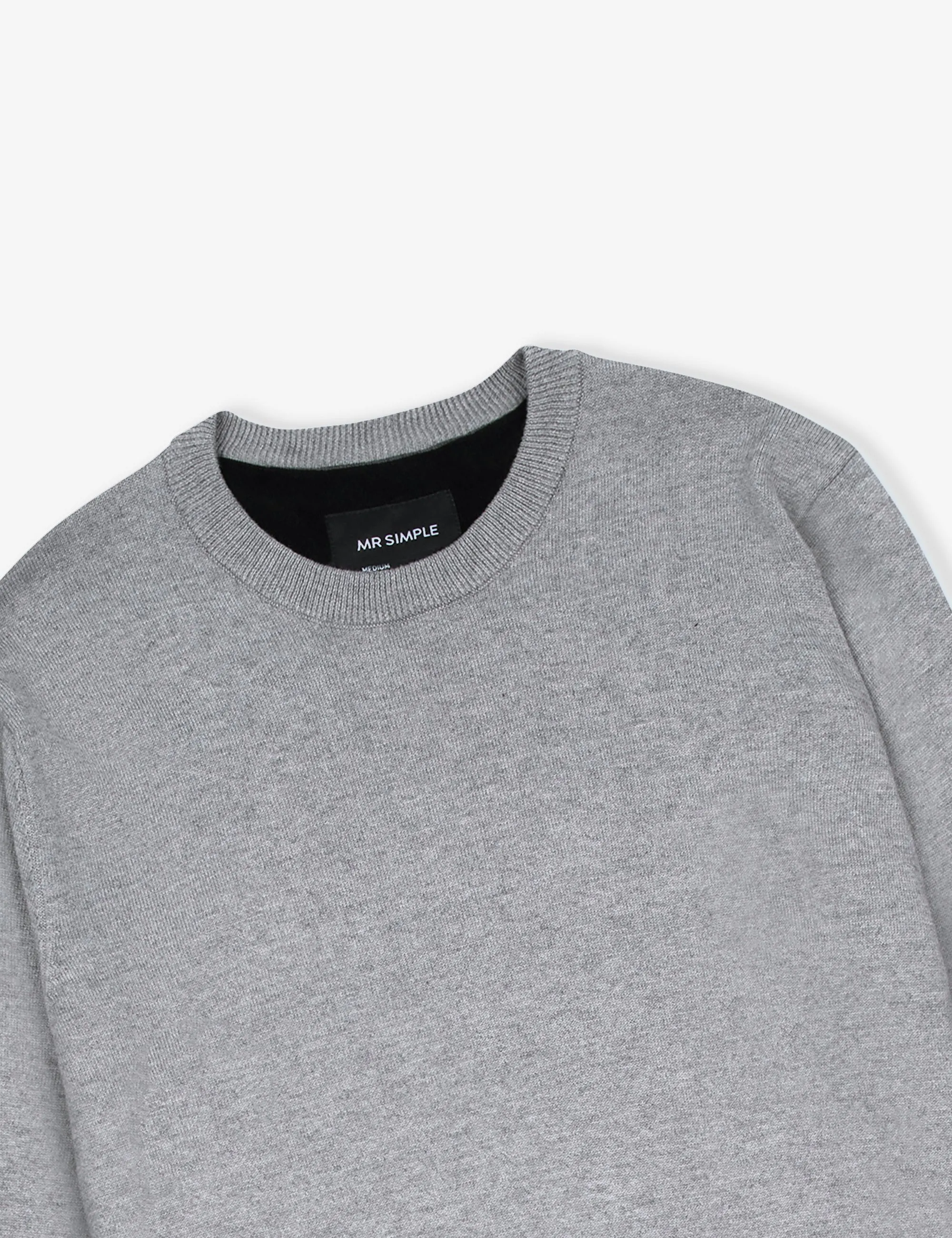 Everyday Wool Crew Knit - Grey Marle