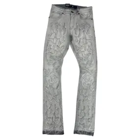 Focus Art Grey Stacked Jeans (3471)