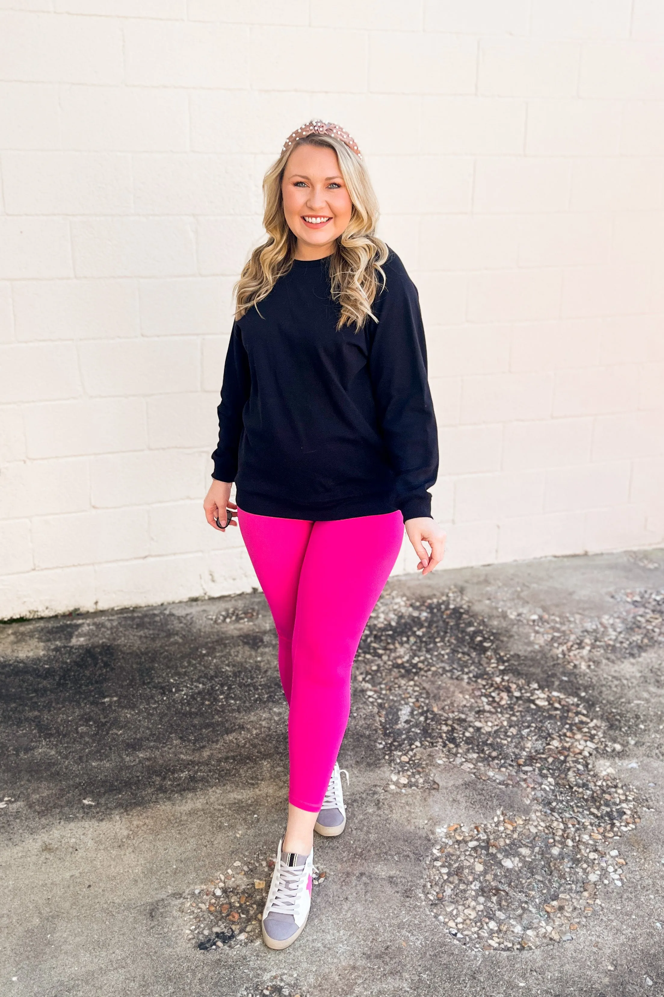 Gabby Tummy Control Leggings, Hot Pink