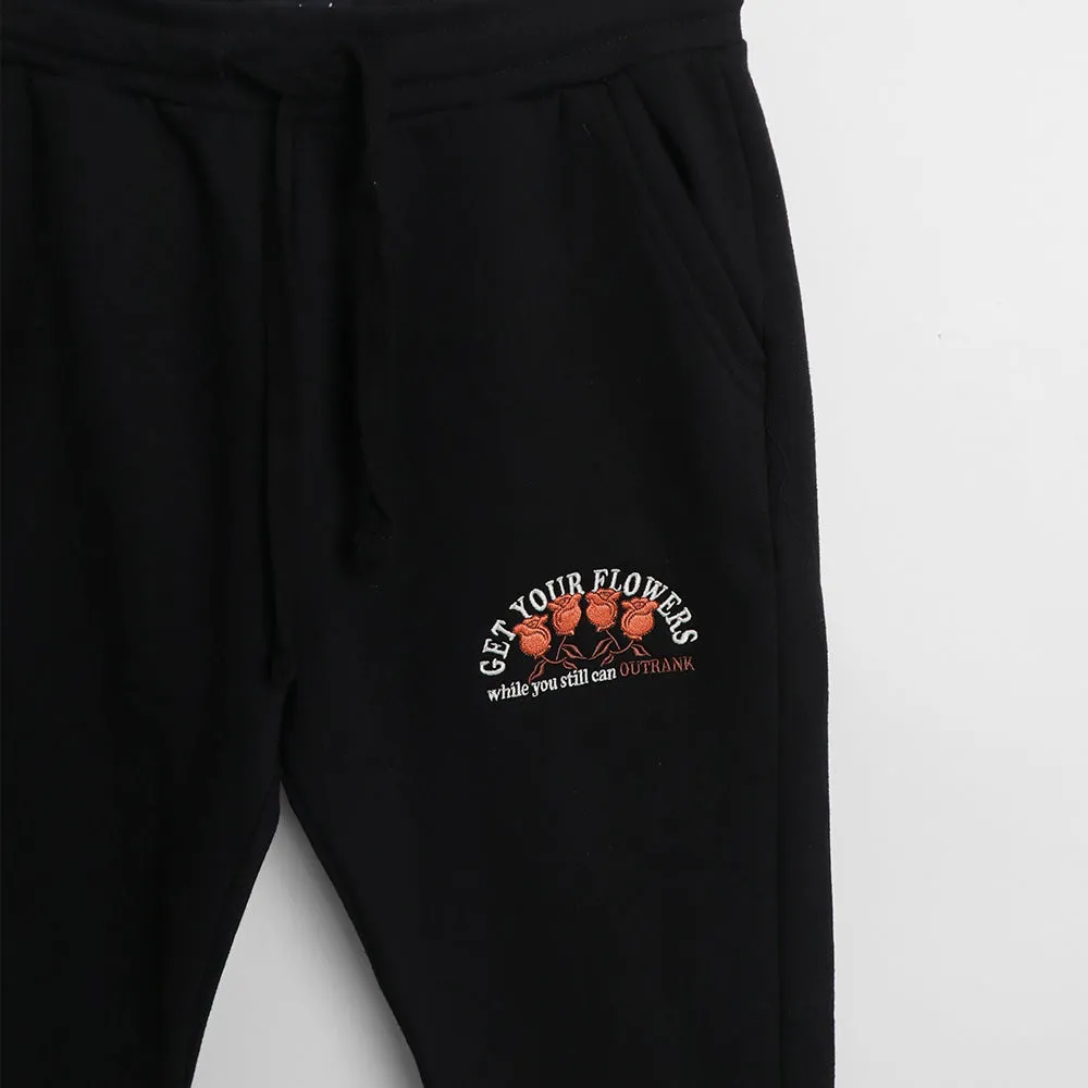 Get Your Flowers Embroidered Joggers