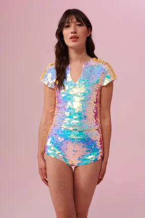 GWEN SEQUIN TOP - OPAL