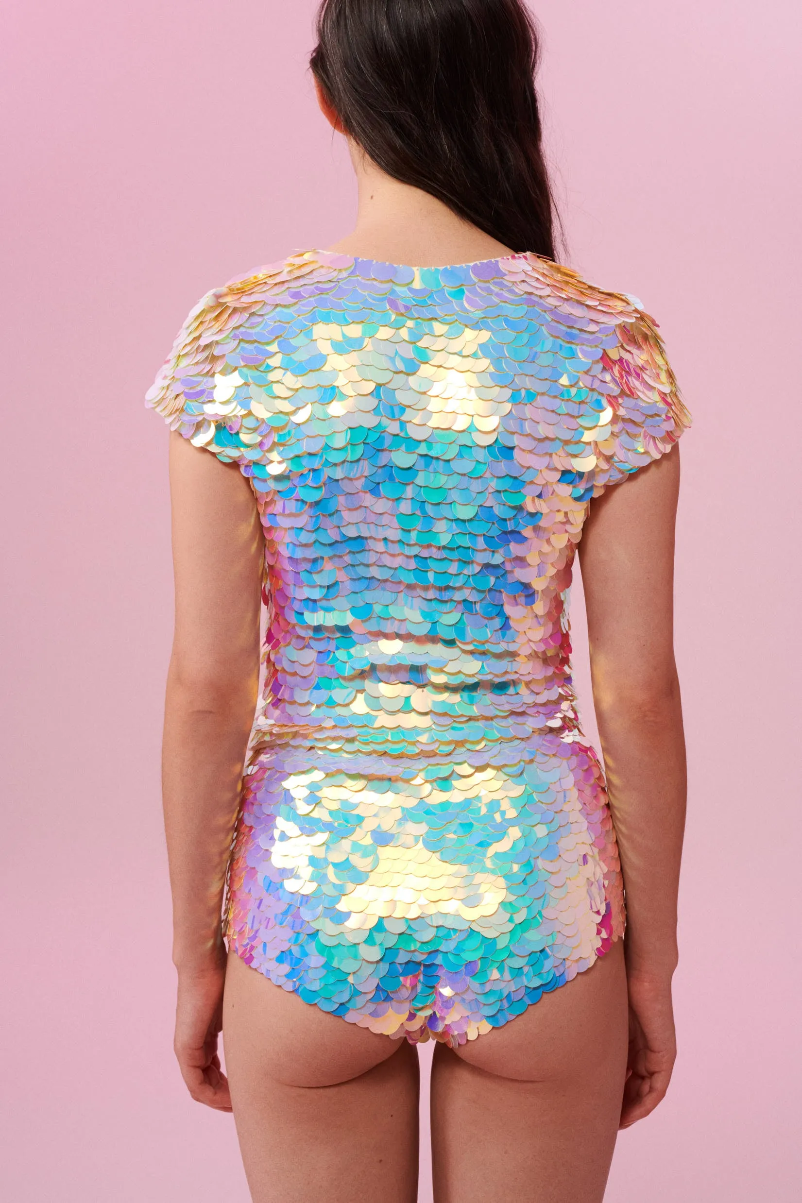 GWEN SEQUIN TOP - OPAL