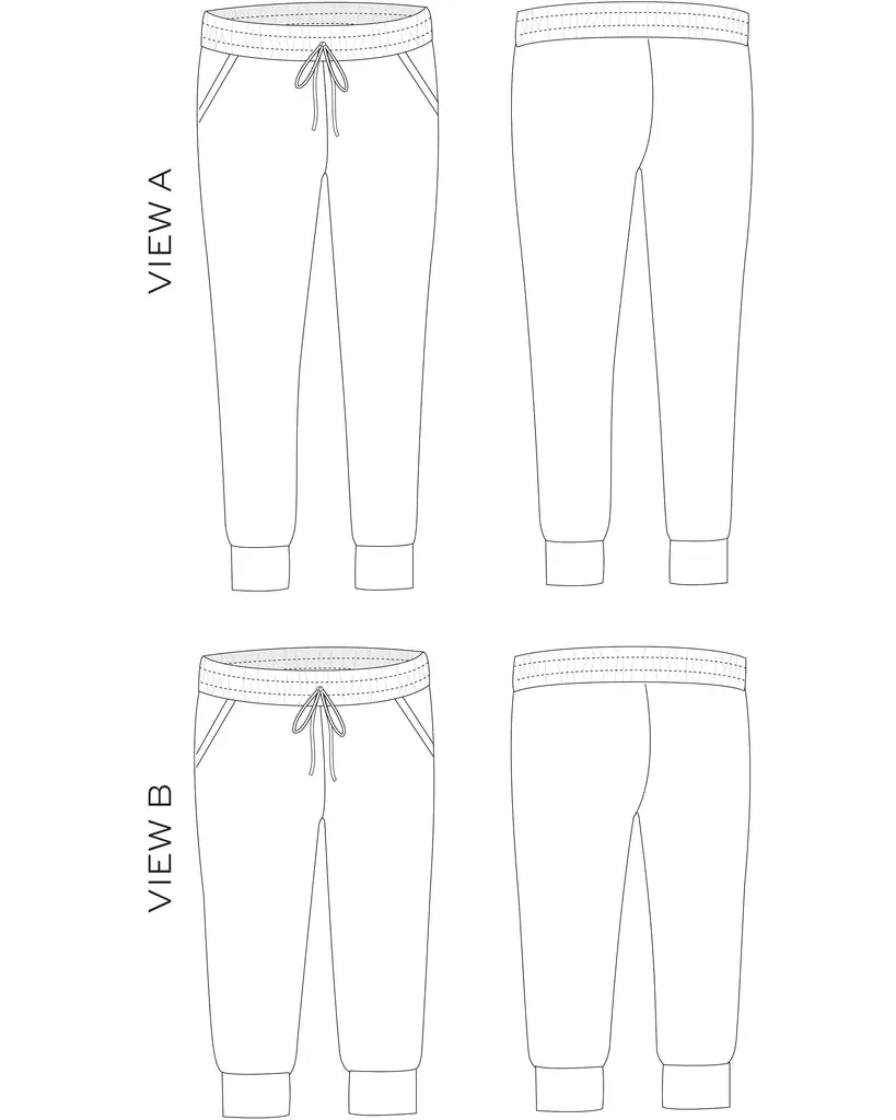 Hudson Jogger Pant | Sz 0-18 | Sewing Pattern by True Bias