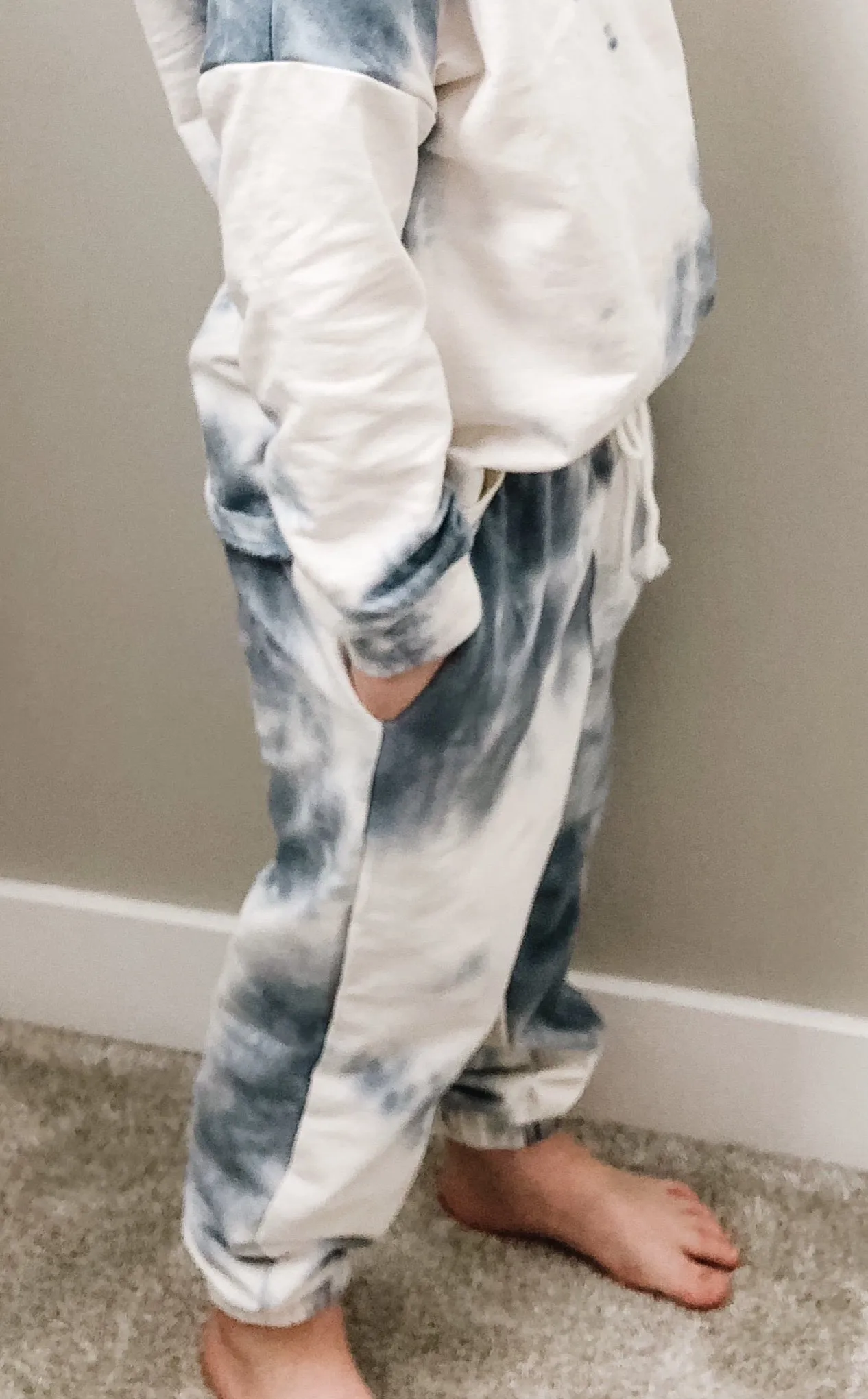 Kids Blue Tie Dye Joggers