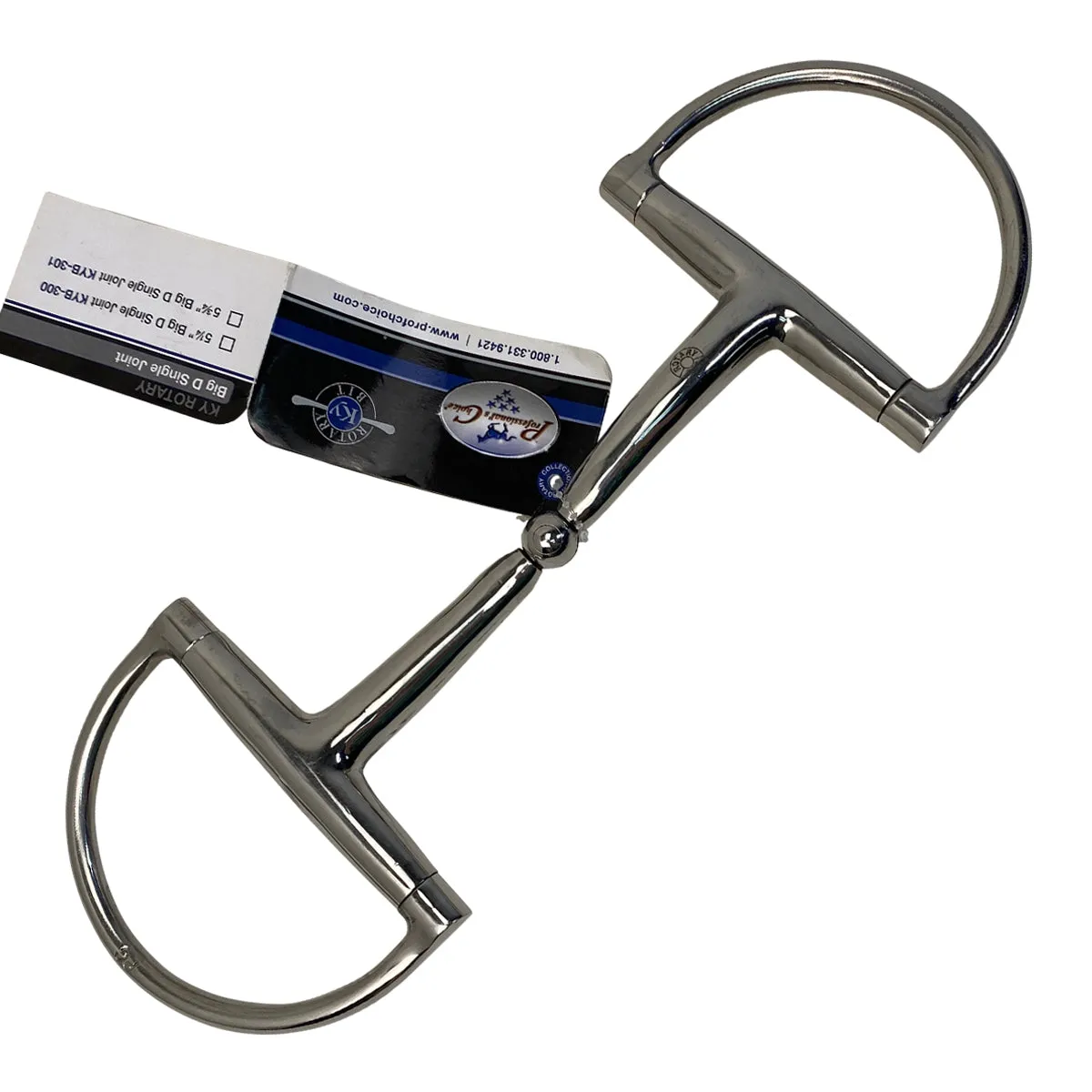 KY Rotary Big D Single Joint Snaffle in Stainless Steel - 5.25