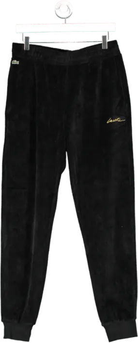 Lacoste Black Velour Joggers UK S