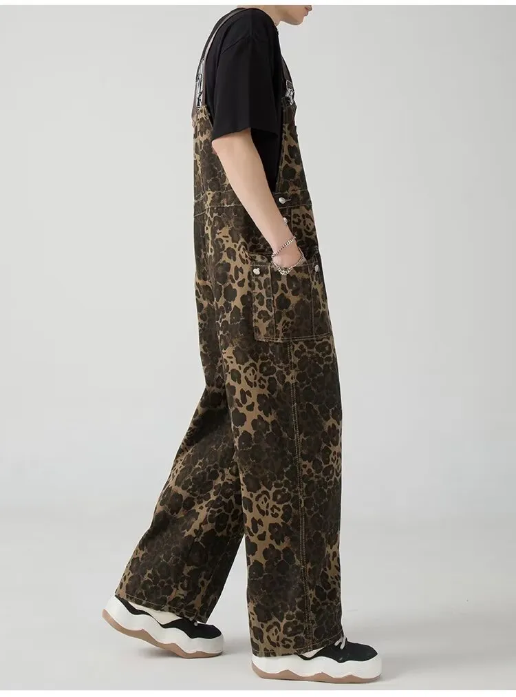 Leopard | Baggy Overalls Jeans